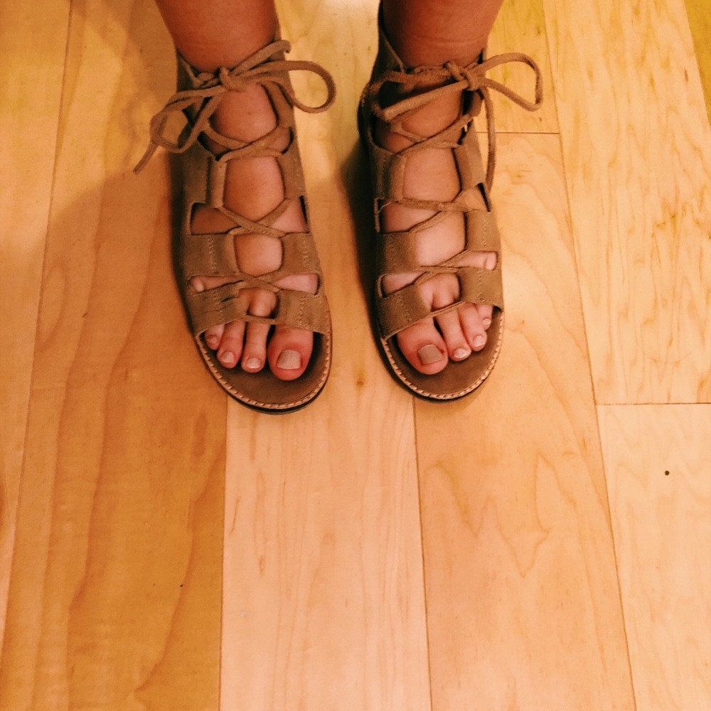 tan gladiator sandal